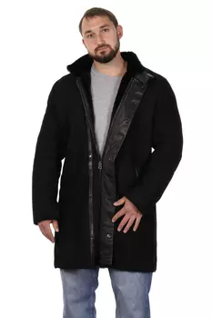 Дубленка мужская из натуральной овчины с воротником