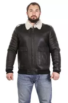 Дубленка мужская из натуральной овчины с воротником