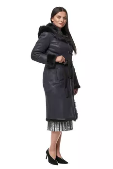 Дубленка женская из натуральной овчины с капюшоном