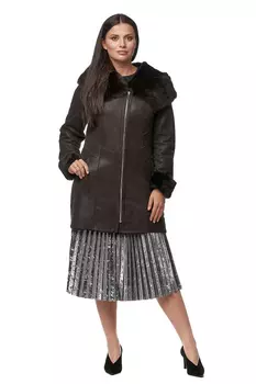 Дубленка женская из натуральной овчины с капюшоном
