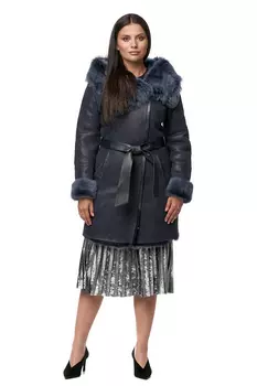 Дубленка женская из натуральной овчины с капюшоном