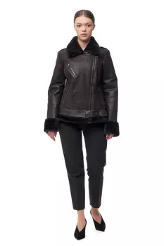 Дубленка женская Авиатор из натуральной овчины с воротником