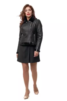 Дубленка женская из натуральной овчины с воротником