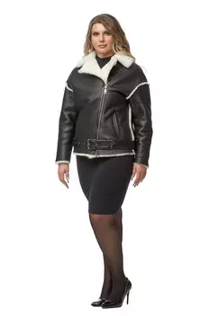 Дубленка женская из натуральной овчины с воротником