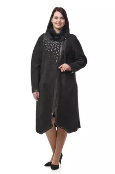 Дубленка женская из натуральной овчины с воротником, отделка тоскана