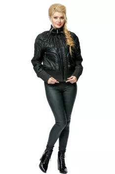 Куртка женская из текстиля с воротником