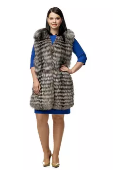 Меховой жилет женский из чернобурки