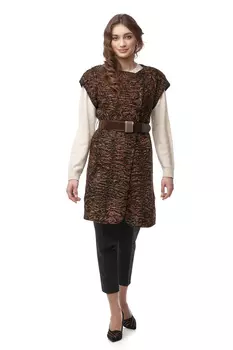 Меховой жилет женский из каракуля без воротника