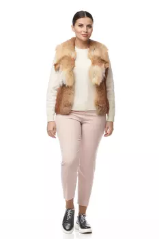 Меховой жилет женский из лисы