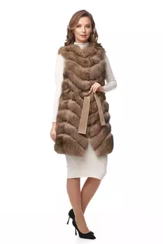 Меховой жилет женский из песца