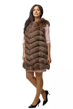 Меховой жилет женский из песца