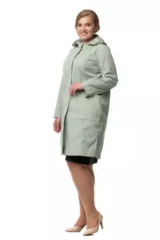 Плащ женский из текстиля с капюшоном
