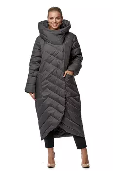 Пуховик женский из текстиля с капюшоном