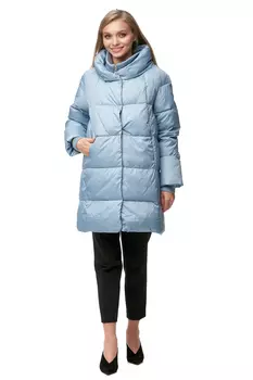 Пуховик женский из текстиля с воротником