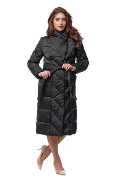 Пуховик женский из текстиля с воротником