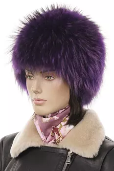 Шапка женская из енота