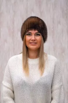 Шапка женская из норки
