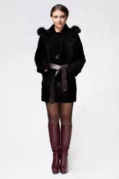 Шуба из астрагана с воротником