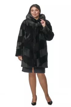 Шуба из бобра с капюшоном