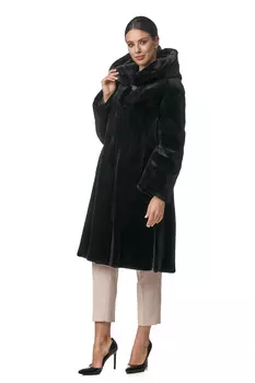Шуба из бобра с капюшоном