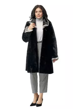 Шуба из мутона с воротником