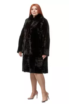 Шуба из мутона с воротником