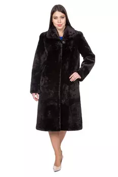 Шуба из мутона с воротником