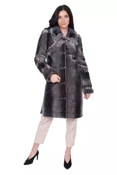 Шуба из мутона с воротником