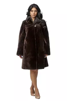 Шуба из мутона с воротником