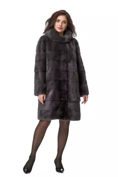 Шуба из норки с капюшоном