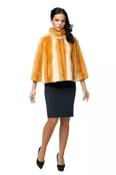 Полушубок из норки с воротником