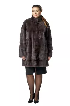 Шуба из норки с воротником