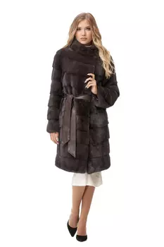 Шуба из норки с воротником