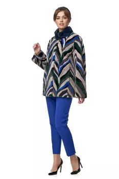 Полушубок из норки с воротником