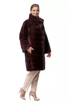 Шуба из норки с воротником