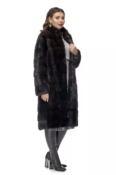Шуба из норки с воротником