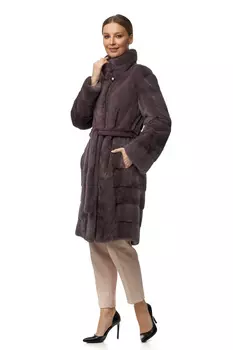 Шуба из норки с воротником