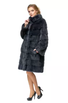 Шуба из норки цвета Графит