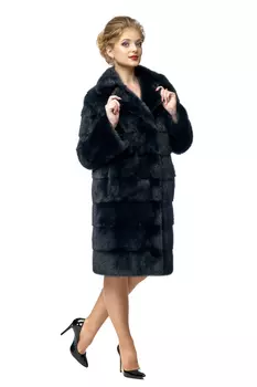 Шуба из норки с воротником