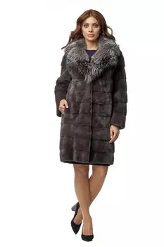 Шуба из норки с воротником