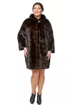 Шуба из норки с воротником