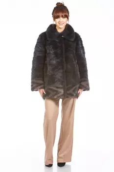 Шуба из норки с воротником