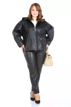 Женская кожаная куртка из натуральной кожи с капюшоном