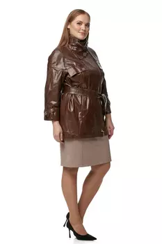 Женская кожаная куртка из натуральной кожи с воротником
