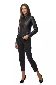 Женская кожаная куртка из натуральной кожи с воротником