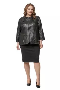 Женская кожаная куртка из натуральной кожи с воротником