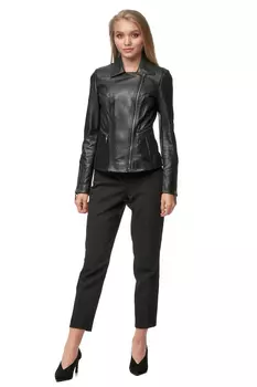 Женская кожаная куртка из натуральной кожи с воротником