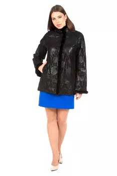 Женская кожаная куртка из натуральной кожи с воротником