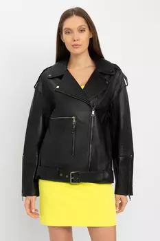 Женская кожаная куртка из натуральной кожи с воротником