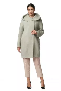 Женское пальто из текстиля с капюшоном